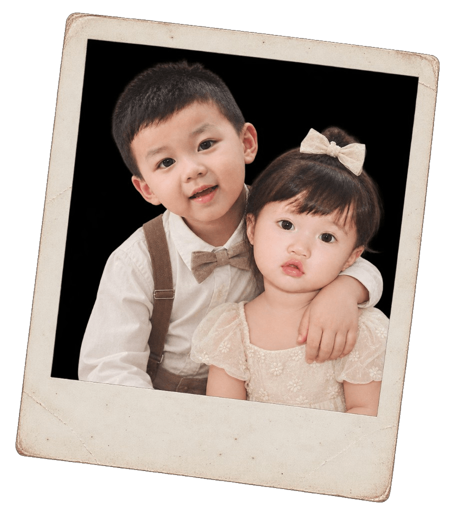 Dũng và Tuyền thuở nhỏ